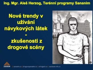 Prezentace Aleše Herzoga Nové trendy v užívání návykových látek - zkušenosti z drogové scény v rámci Mezioborového semináře organizace Prev - Centrum 2015